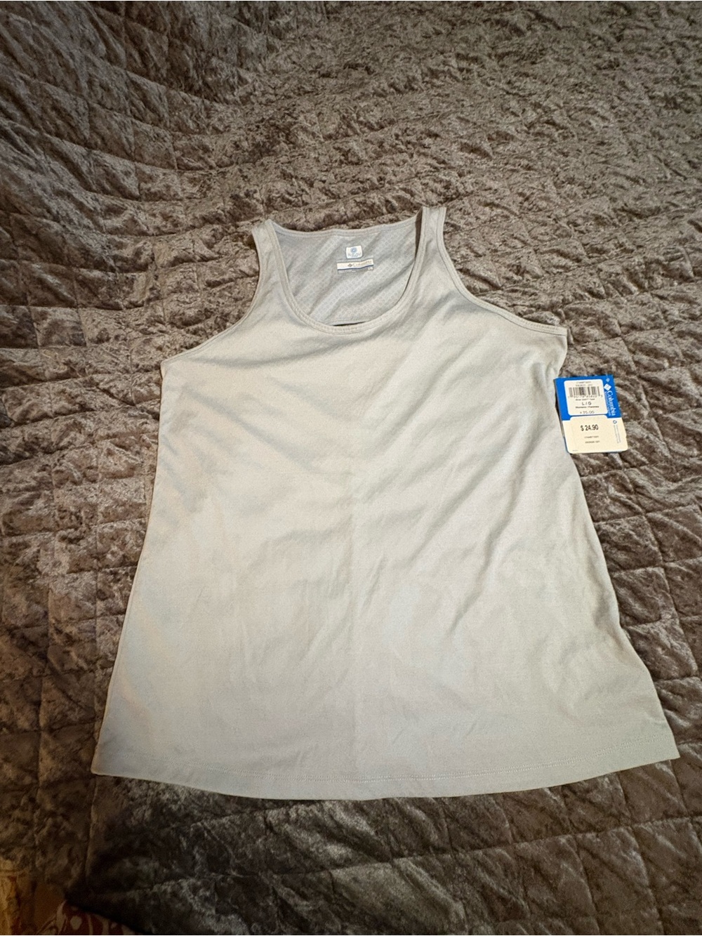 Columbia Womens Omni-Freeze Zero Performance Tank Top Grey Large #1698 NWT